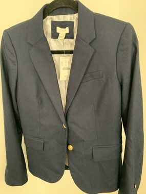 J. Crew woman Dark Navy Blazer with Gold Buttons